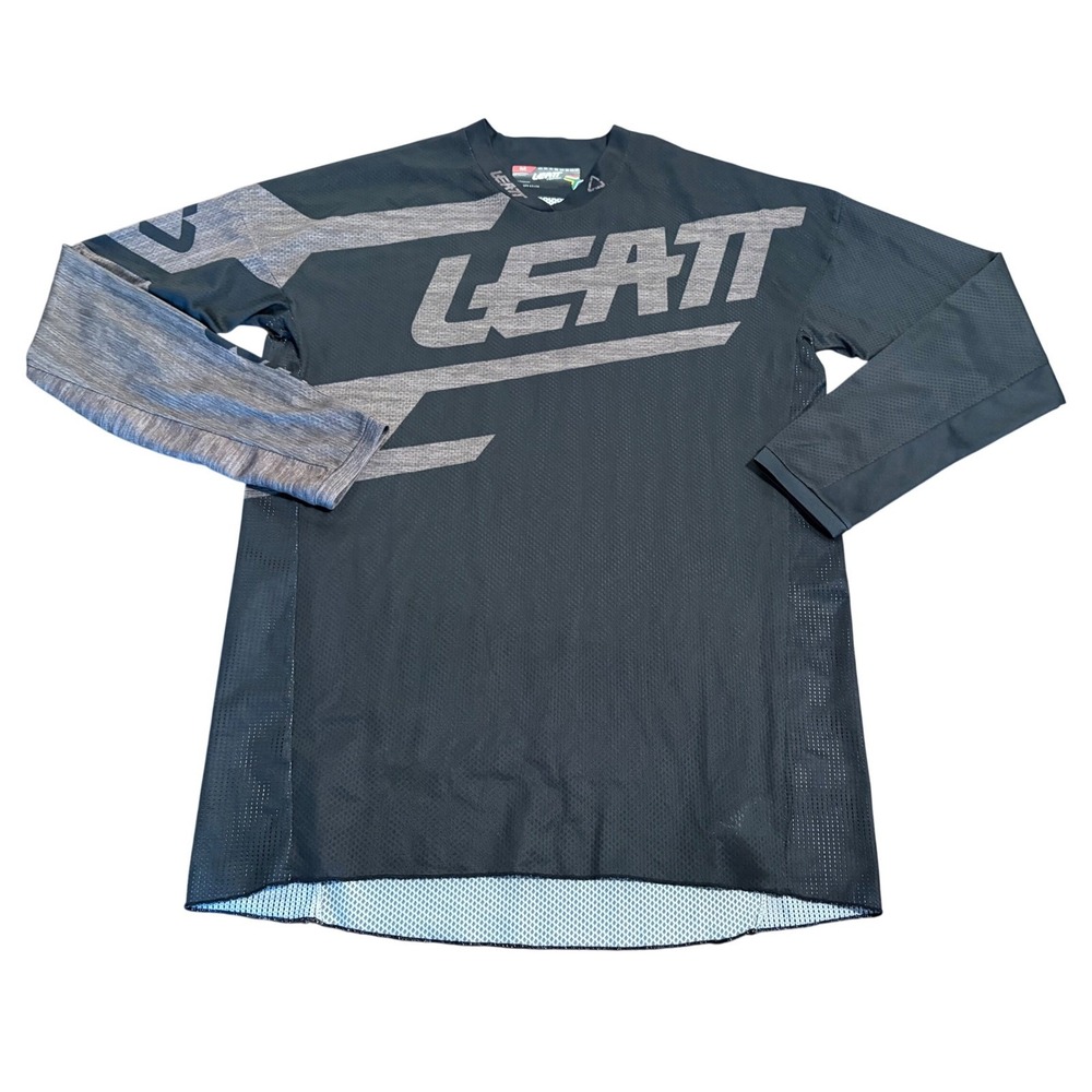 Leatt GPX 4.5 Lite Motocross Jersey Mens Medium Black Gray Mesh Off-Road MTB